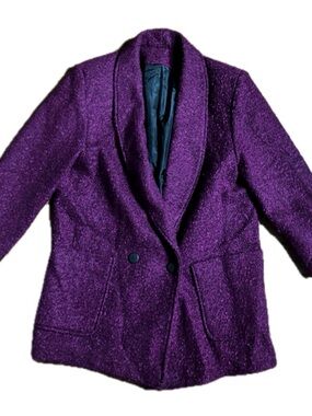 Artistic ~ Vintage (1970’s) ~ USA ~ Women's Size 12 ~ Purple ~ Wool Blazer Coat